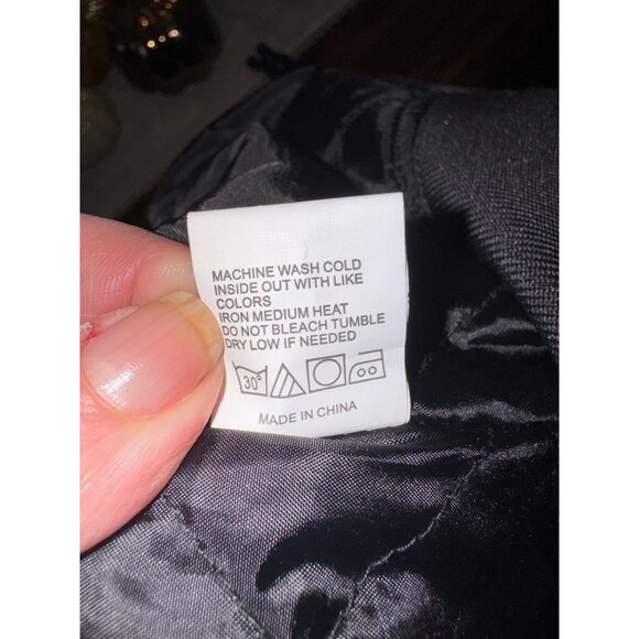 Black Flight Bomber Jacket By Inso Collection L Grunge City Goth Biker Zip Quilt - Picture 6 of 11